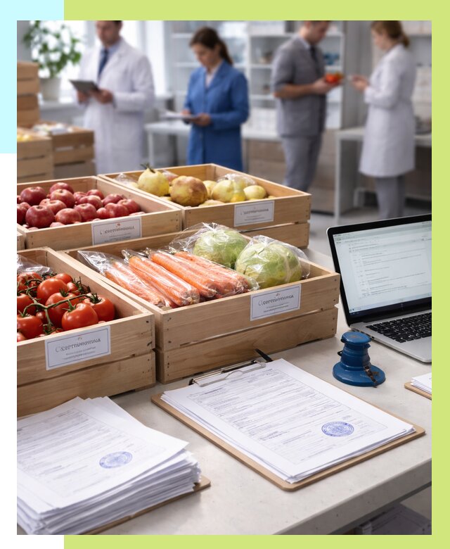 Сертификация овощей и фруктов в Сатке от 8792 р. | Алешин-Стк