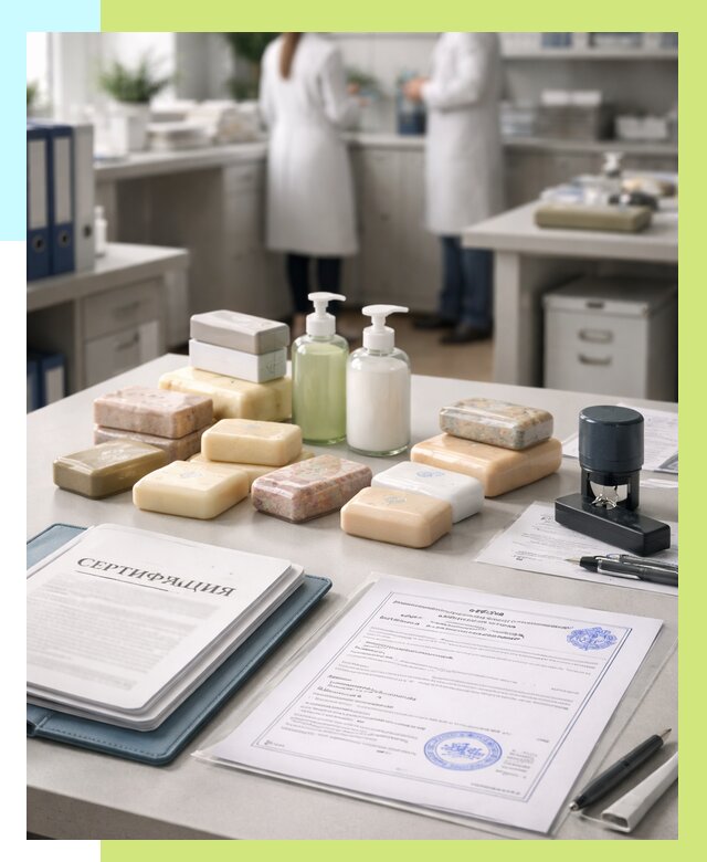 Сертификация мыла и сертификат на мыло в Сатке от 12413 | Алешин-Стк
