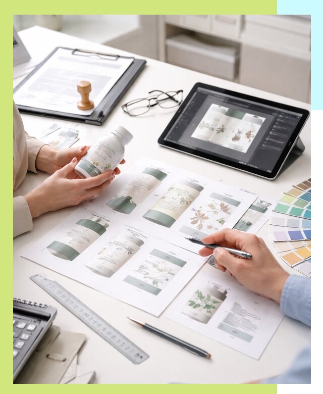 Профессиональная разработка дизайна и текста этикетки продукции в Сатке