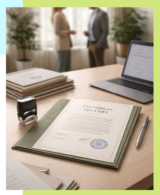 Сертификат без ГМО в Сатке от 7758 р. оформить срочно Алешин-Стк