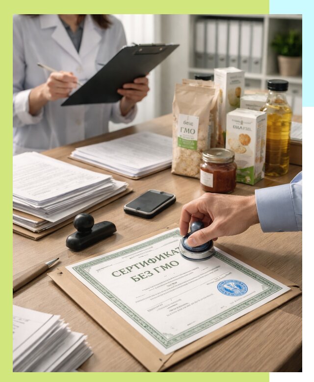 Получение сертификата Без ГМО для продукции в Сатке